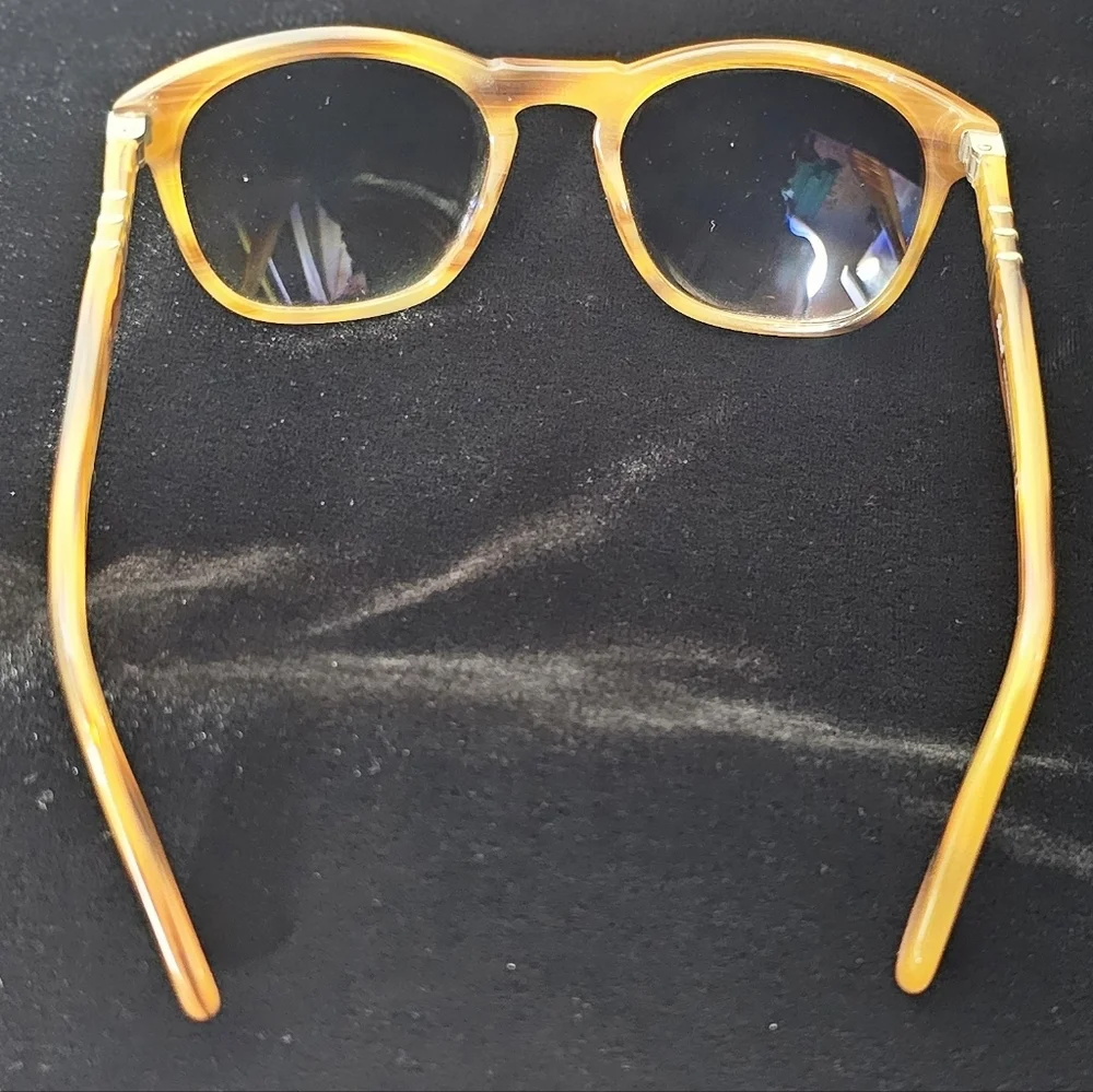 Persol 3056-S Sunglasses 960/51 Striped Honey 51mm Crystal Glass Lens Italy